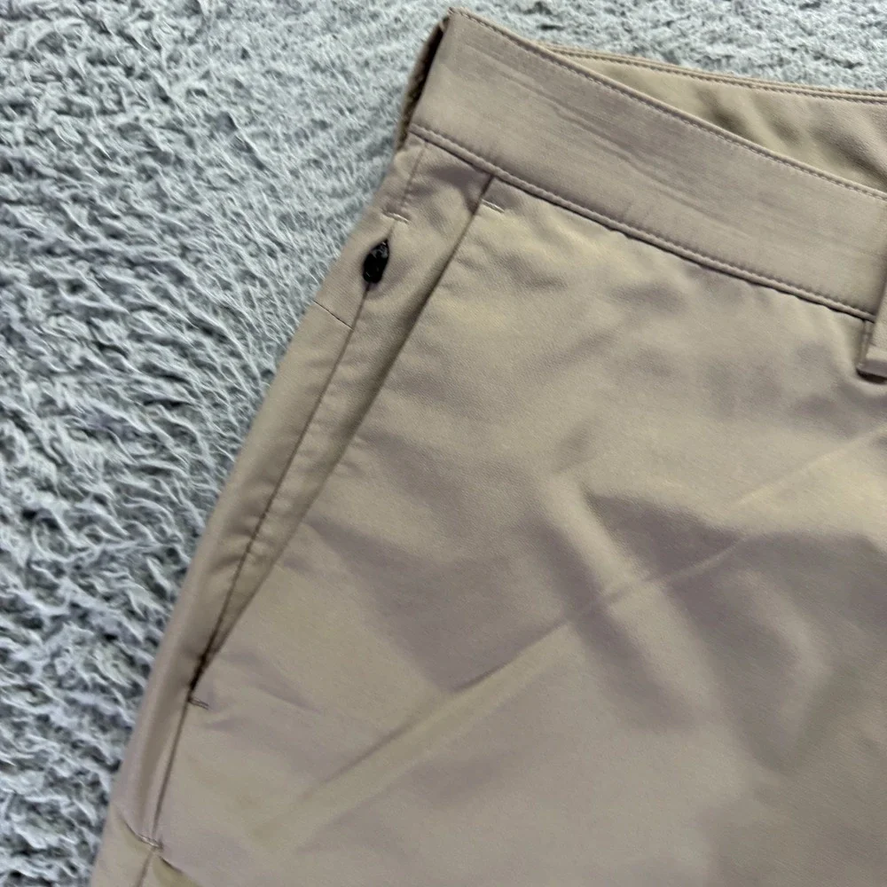 Banana Republic Pant Mens 38x30 Brown Polyester Golf Straight Slim Performance